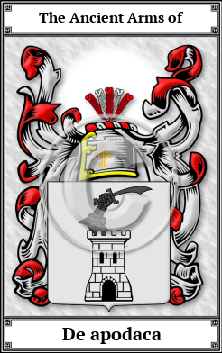 De apodaca Family Crest Download (JPG) Book Plated - 600 DPI
